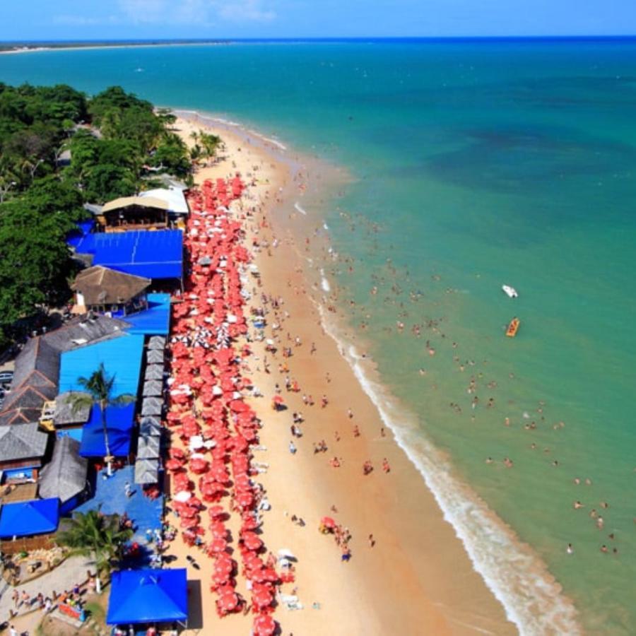 De Frente Pra Praia Apartamento Da Cris Taperapua - Condominio America Praia Flat Porto Seguro Extérieur photo